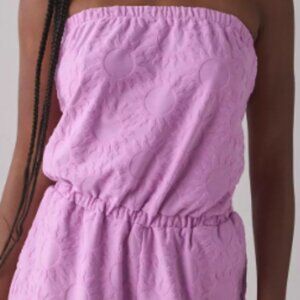 Roxy Special Feeling Strapless Terry Cloth Cover-Up Romper
